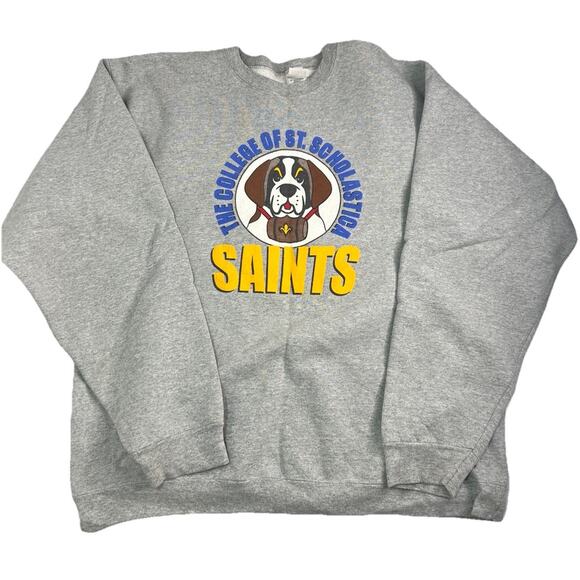 Fruit of the Loom Other - College Of St Scholastica Fruit Of The Loom Sweatshirt Gray Retro Men’s Size XL